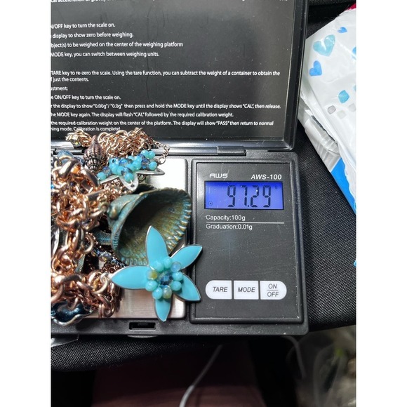 Copper Blue Beach Seashell Starfish Dangle Charms Bib Necklace - Picture 14 of 14